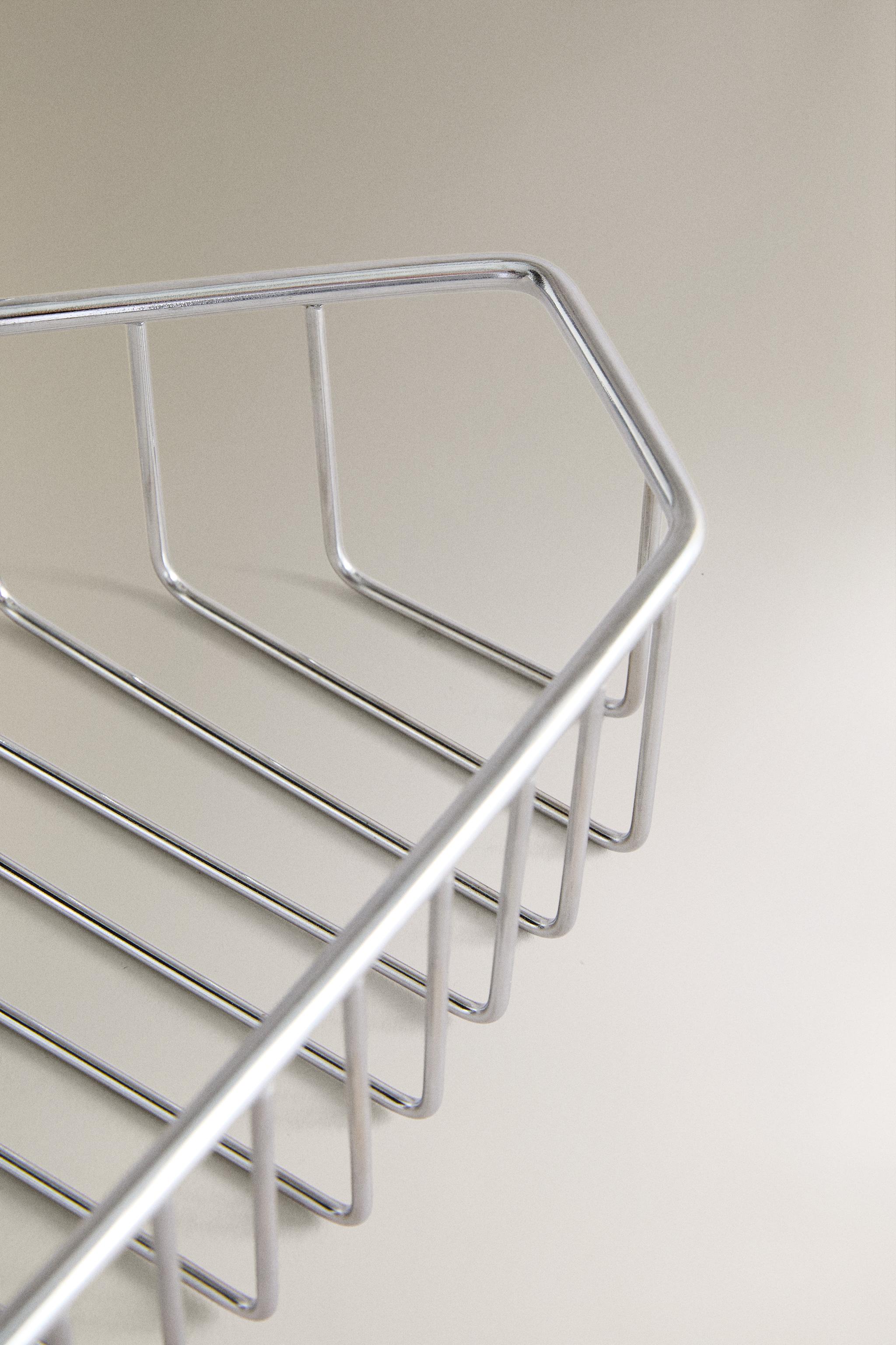 SILVER CORNER SHOWER SHELF